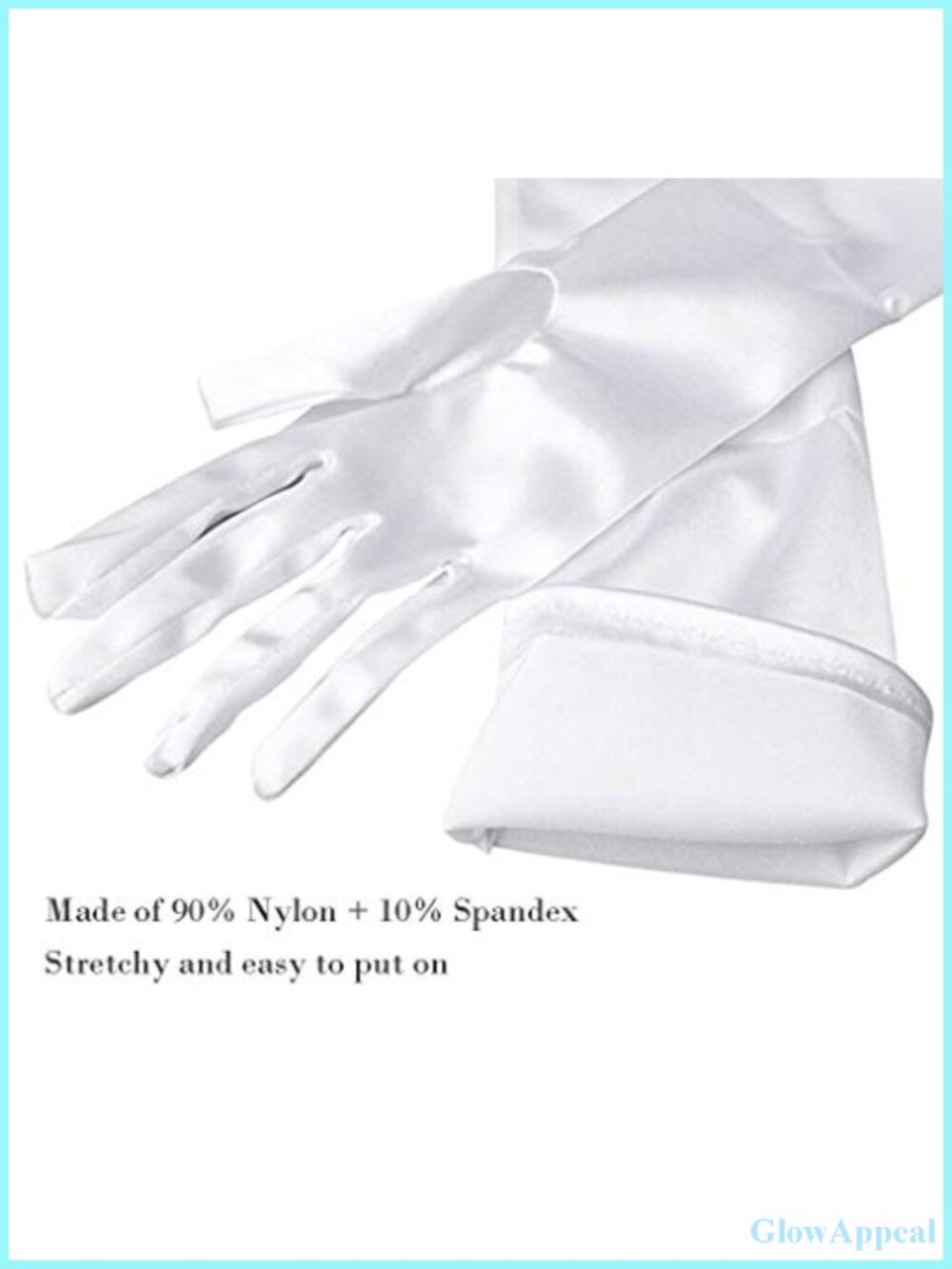 21in Opera Satin Gloves for Women Costume 1920s Elbow Length - Picture 4 of 6